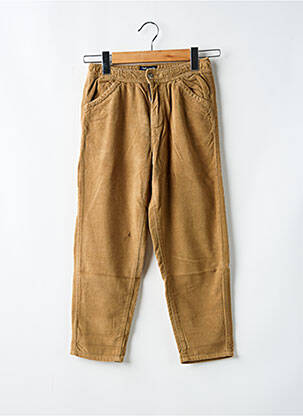 Pantalon droit coupe droite taille élastique marron TEDDY SMITH garcon