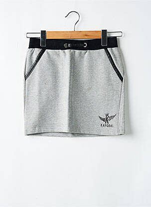Jupe courte coupe droite gris KAPORAL fille