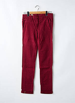 Pantalon chino rouge KAPORAL pour enfant