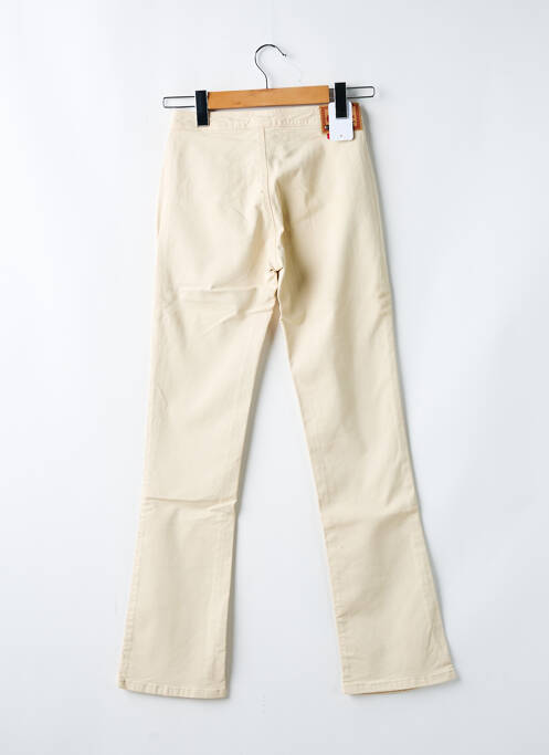 Pantalon droit tissage popeline beige CIMARRON fille