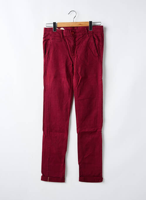 Pantalon chino rouge KAPORAL pour enfant