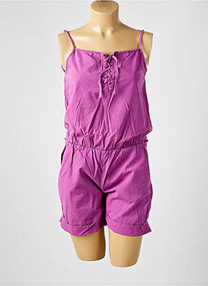Combishort coupe cintrée fines bretelles violet LE TEMPS DES CERISES fille