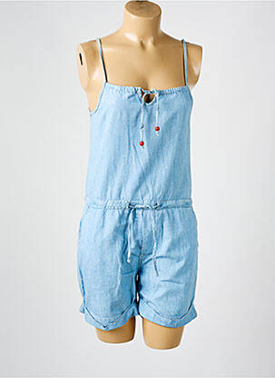 Combishort coupe cintrée fines bretelles bleu LE TEMPS DES CERISES fille