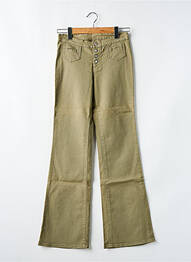 Pantalon flare tissage popeline vert CIMARRON fille