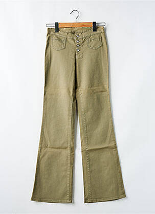 Pantalon flare tissage popeline vert CIMARRON fille