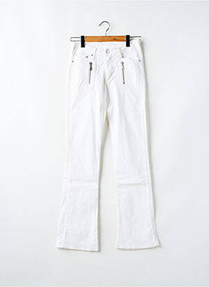 Pantalon droit tissage popeline blanc CIMARRON fille