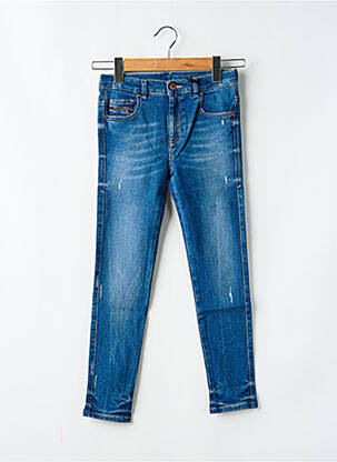 Jeans coupe slim effet usé délavé bleu DIESEL fille