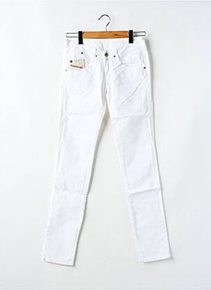 Jeans coupe slim stretch blanc DIESEL fille