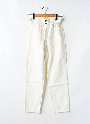 Jeans coupe droite taille élastique taille élastique blanc TEDDY SMITH fille