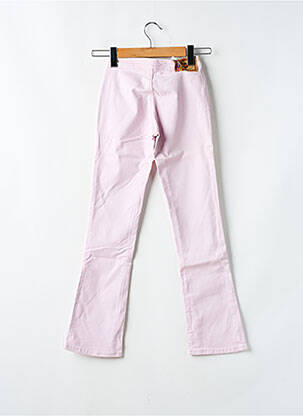 Pantalon droit fermeture zippée sous rabat boutonné rose CIMARRON fille