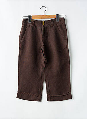 Pantacourt coupe droite marron CIMARRON fille
