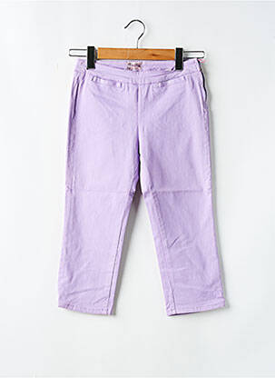 Pantacourt coupe droite violet CIMARRON fille