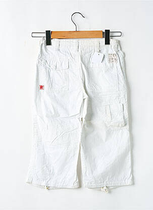 Pantacourt coupe droite taille ajustable blanc RWD fille