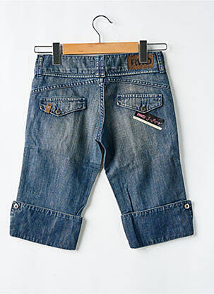 Bermuda coupe droite bleu RWD fille