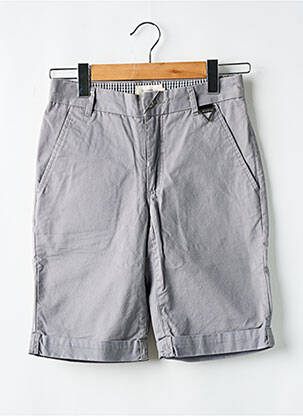Bermuda tissage popeline taille normale gris ELEVEN PARIS homme