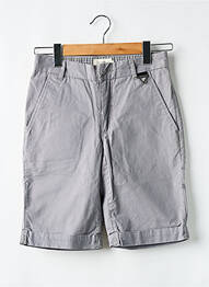 Bermuda tissage popeline taille normale gris ELEVEN PARIS homme