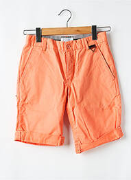 Bermuda tissage popeline taille normale orange ELEVEN PARIS homme