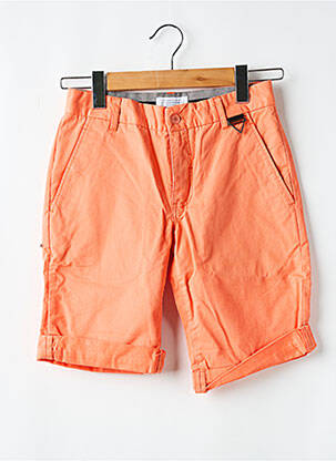 Bermuda tissage popeline taille normale orange ELEVEN PARIS homme