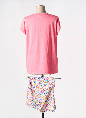 Pyjama manches courtes rose MASSANA femme