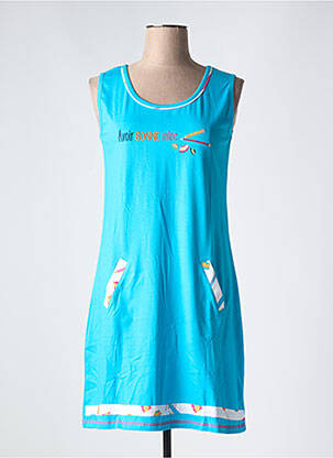 Chemise de nuit sans manche bleu ROSE POMME femme
