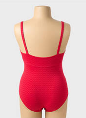 Maillot de bain 1 pièce rouge LIVIA pour femme seconde vue