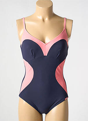 Maillot de bain 1 pièce haut soutien-gorge emboitant haut soutien-gorge emboitant bleu LIDEA femme