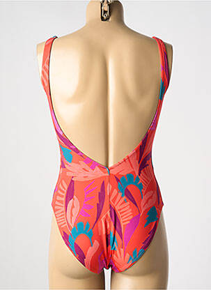 Maillot de bain 1 pièce imprimé fantaisie orange LIVIA femme
