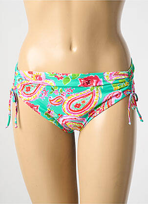 Bas de maillot de bain imprimé fantaisie culotte vert ANTIGEL femme