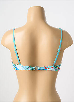 Haut de maillot de bain bretelles élastiquées bleu LIVIA femme