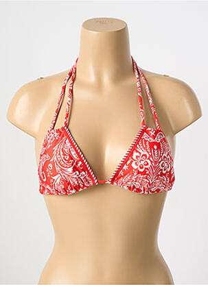 Haut de maillot de bain stretch haut soutien-gorge avec mousse de rembourrage amovible orange ANTIGEL femme