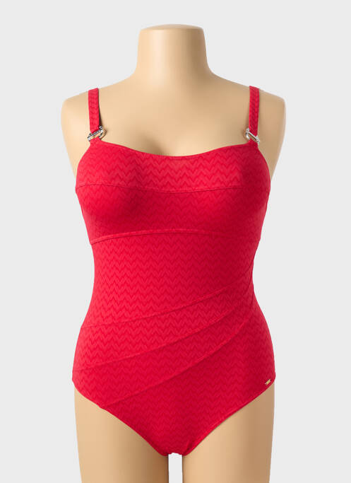 Maillot de bain 1 pièce rouge LIVIA pour femme