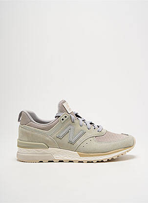 Baskets tissage satiné bout rond gris NEW BALANCE homme