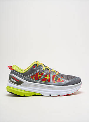 Baskets tissage satiné talon de 4 à 6cm gris HOKA ONE ONE femme