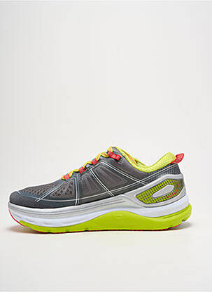 Baskets tissage satiné talon de 4 à 6cm gris HOKA ONE ONE femme