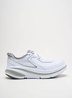 Baskets tissage satiné talon de 4 à 6cm blanc HOKA ONE ONE femme