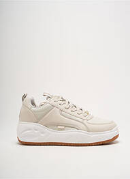 Baskets semelle amovible talon de 4 à 6cm beige BUFFALO femme