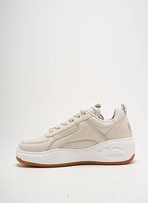 Baskets semelle amovible talon de 4 à 6cm beige BUFFALO femme