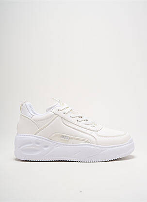 Baskets bout rond talon de 4 à 6cm blanc BUFFALO femme