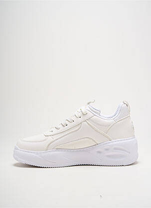 Baskets bout rond talon de 4 à 6cm blanc BUFFALO femme
