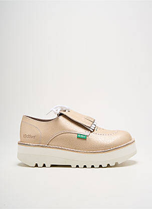 Derbies tissage satiné talon de 4 à 6cm beige KICKERS femme
