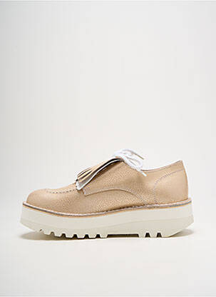Derbies tissage satiné talon de 4 à 6cm beige KICKERS femme