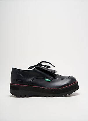 Derbies tissage satiné talon de 4 à 6cm noir KICKERS femme