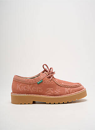 Derbies nubuck talon de 4 à 6cm rose KICKERS femme