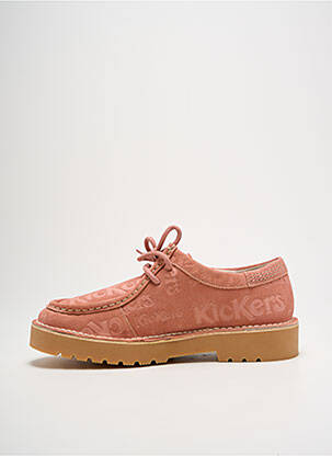 Derbies nubuck talon de 4 à 6cm rose KICKERS femme