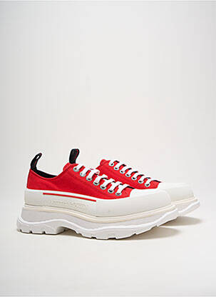 Baskets bout rond talon de 4 à 6cm rouge ALEXANDER MCQUEEN femme