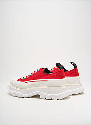 Baskets bout rond talon de 4 à 6cm rouge ALEXANDER MCQUEEN femme