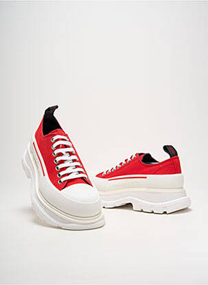 Baskets bout rond talon de 4 à 6cm rouge ALEXANDER MCQUEEN femme