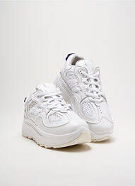 Baskets matière lisse talon de 4 à 6cm blanc EYTYS femme