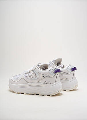 Baskets matière lisse talon de 4 à 6cm blanc EYTYS femme