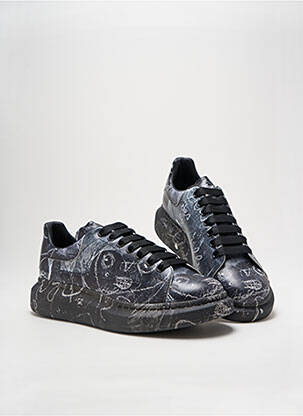 Baskets tissage satiné bout rond noir ALEXANDER MCQUEEN homme